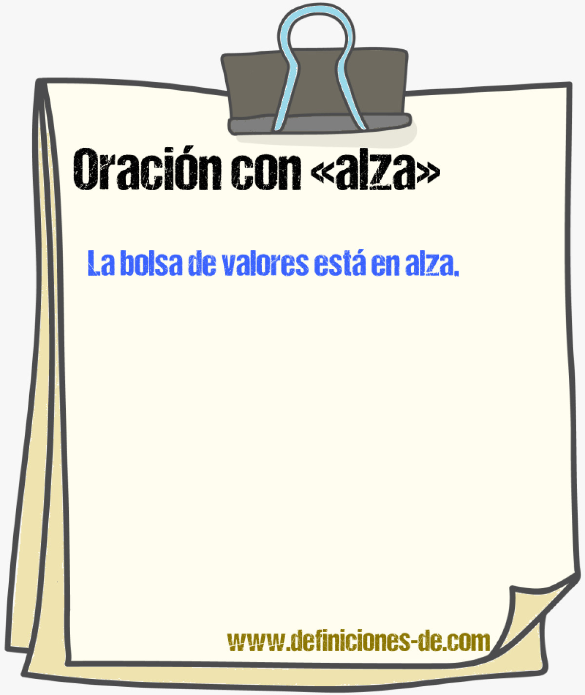 Ejemplos de oraciones con alza