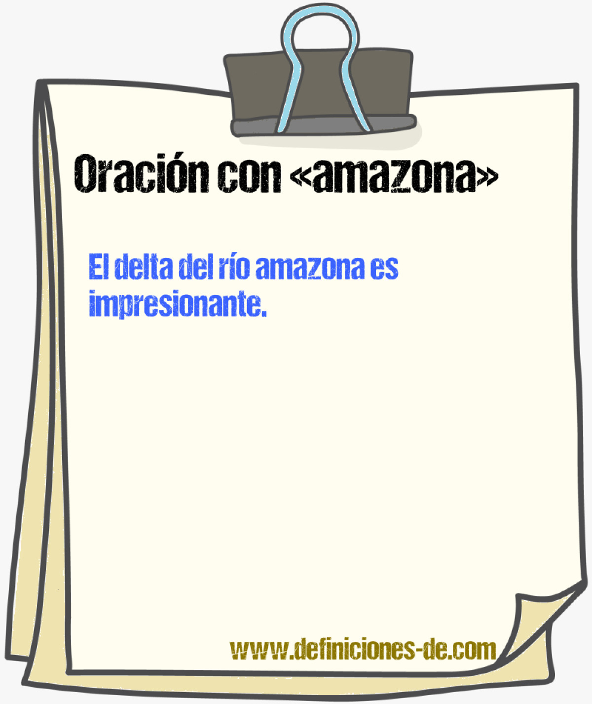 Ejemplos de oraciones con amazona