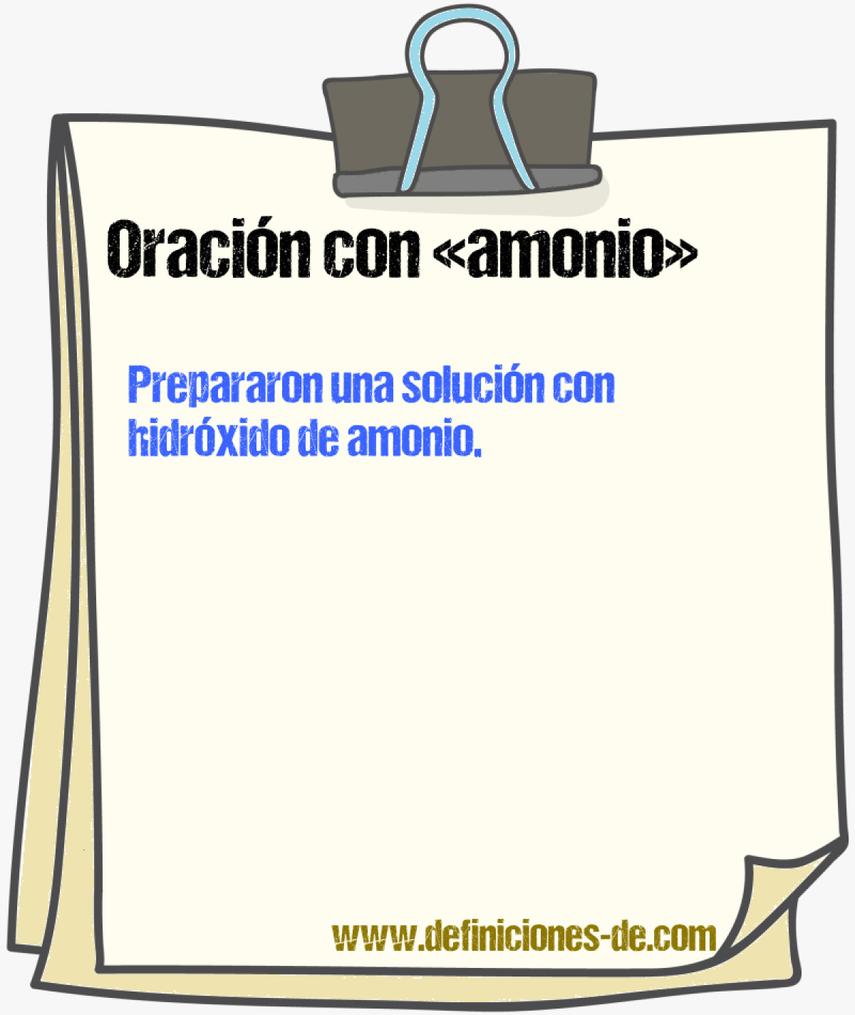 Ejemplos de oraciones con amonio