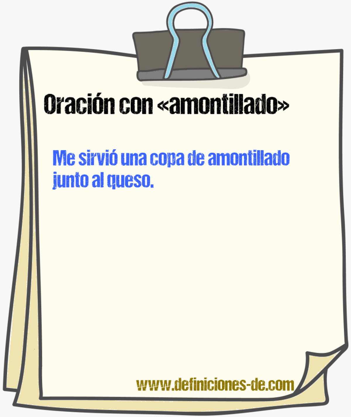 Ejemplos de oraciones con amontillado