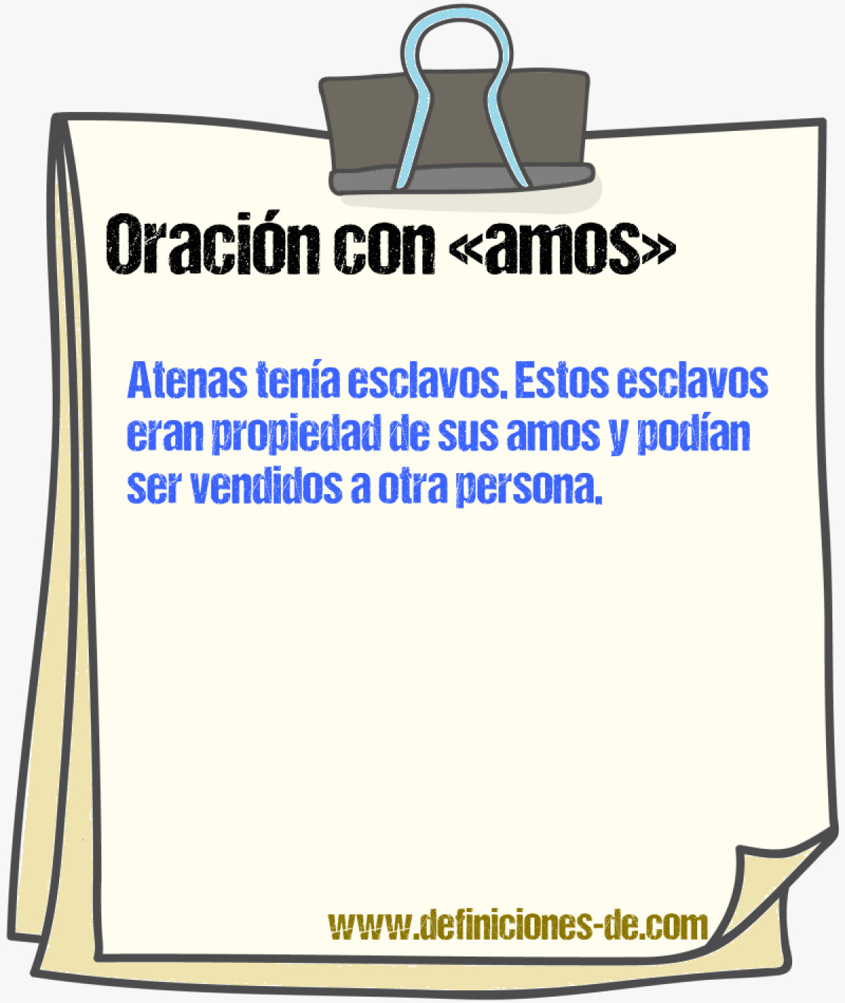 Ejemplos de oraciones con amos