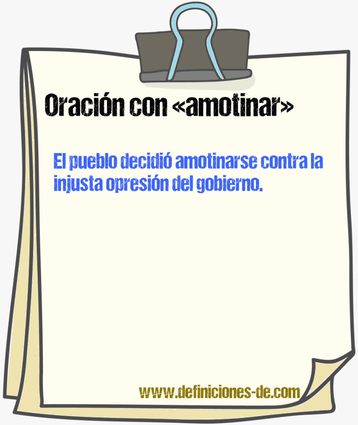 Ejemplos de oraciones con amotinar