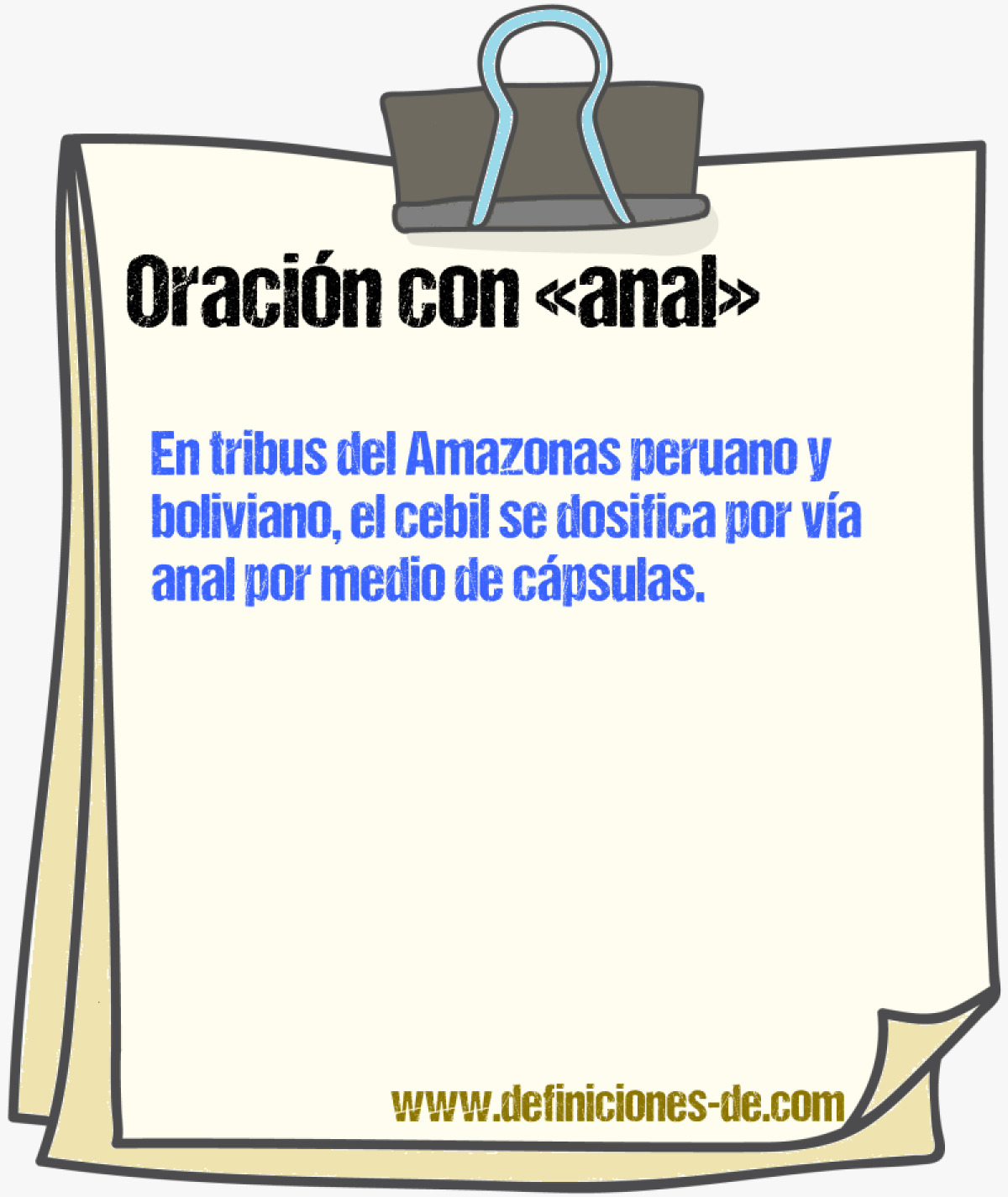 Ejemplos de oraciones con anal