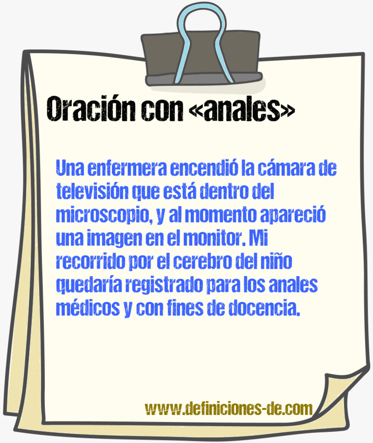 Ejemplos de oraciones con anales