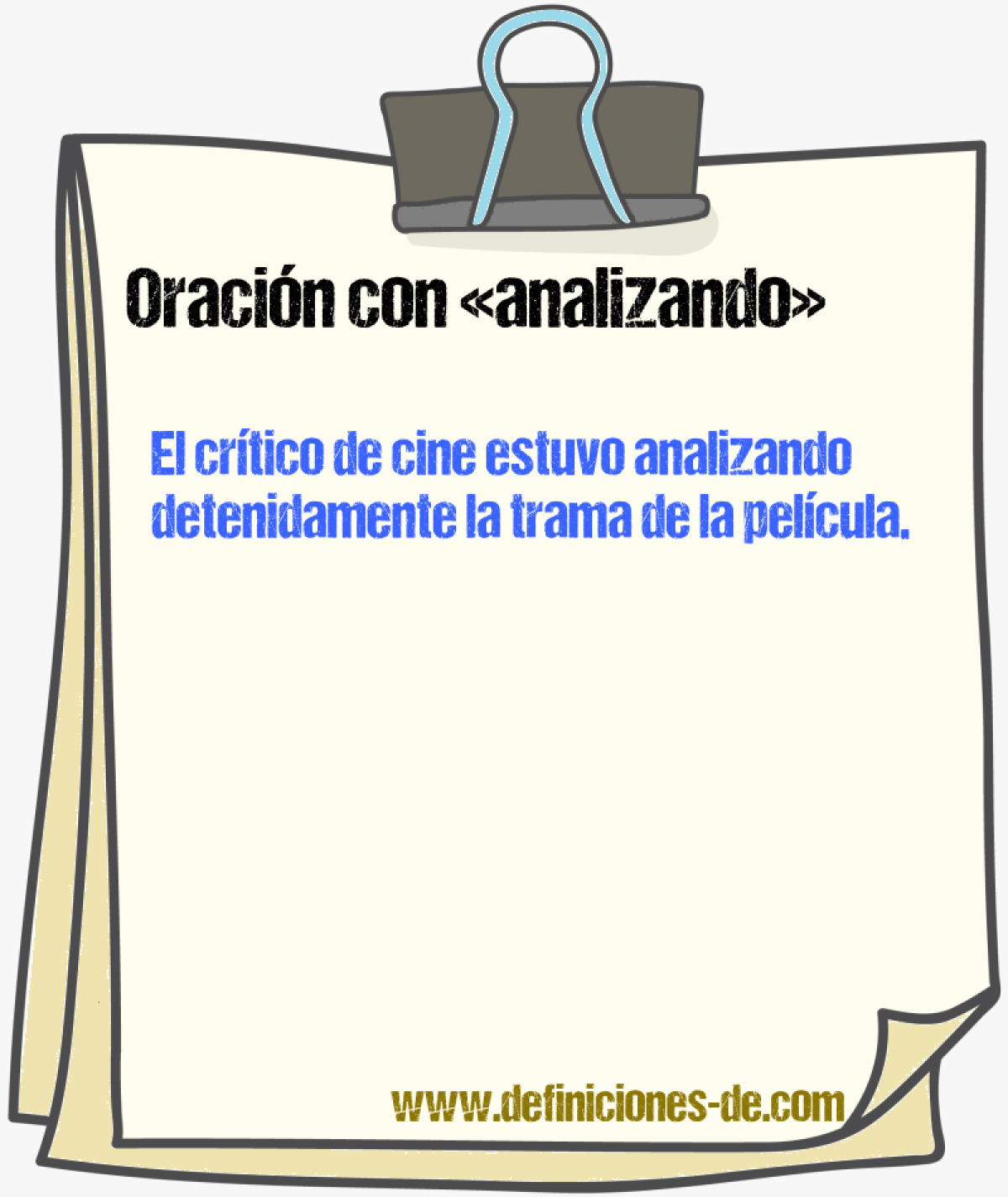 Ejemplos de oraciones con analizando