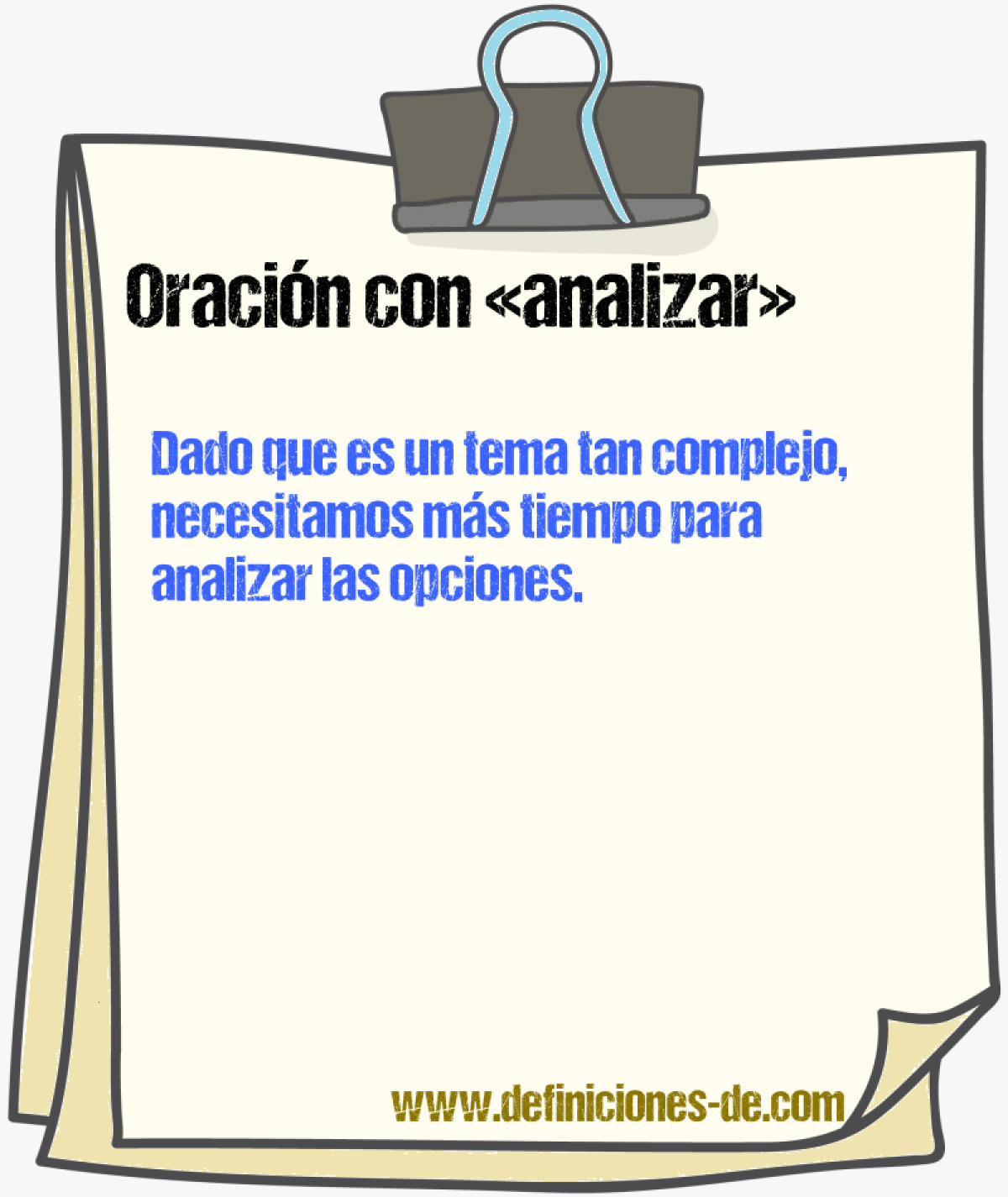 Ejemplos de oraciones con analizar