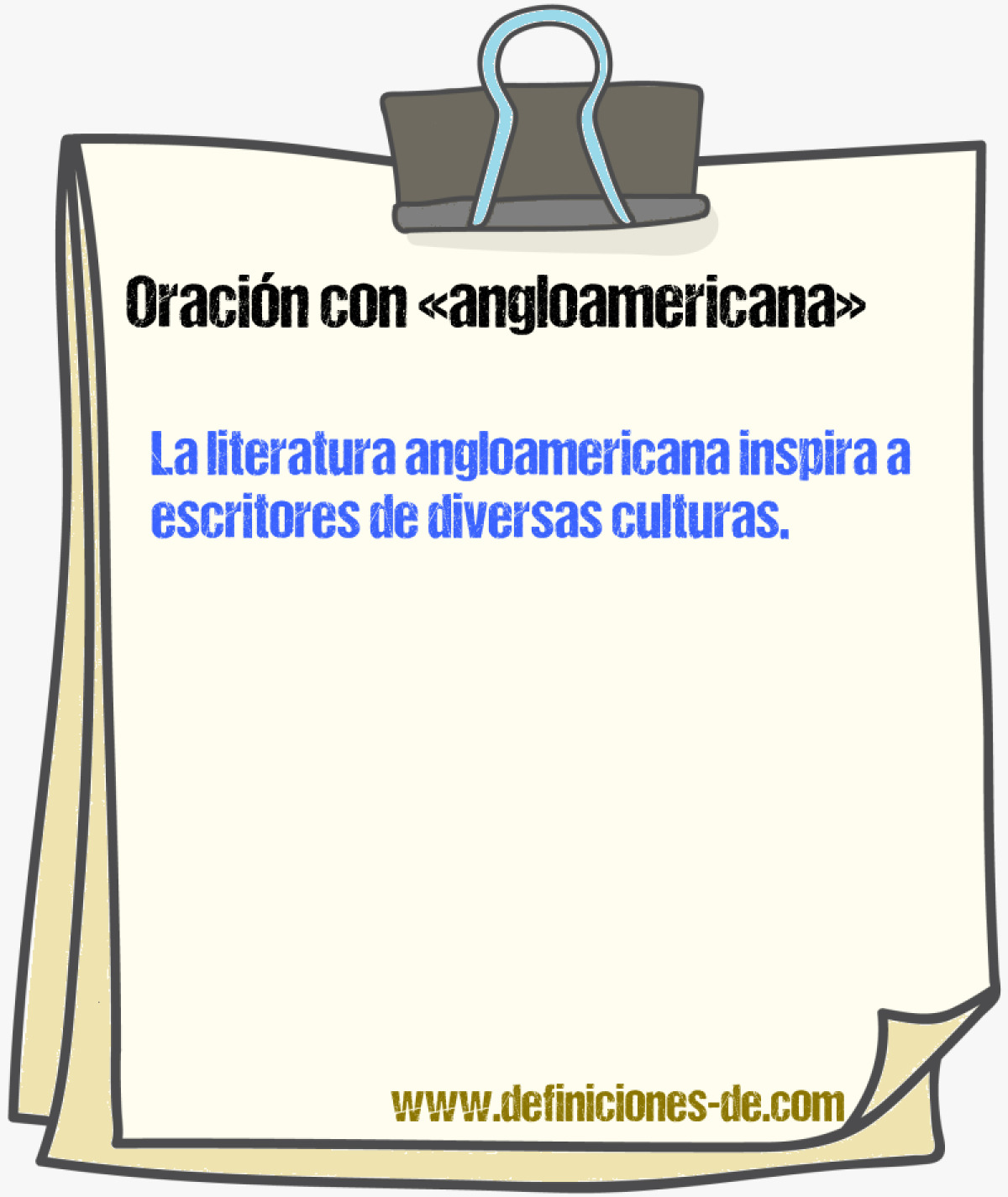 Ejemplos de oraciones con angloamericana