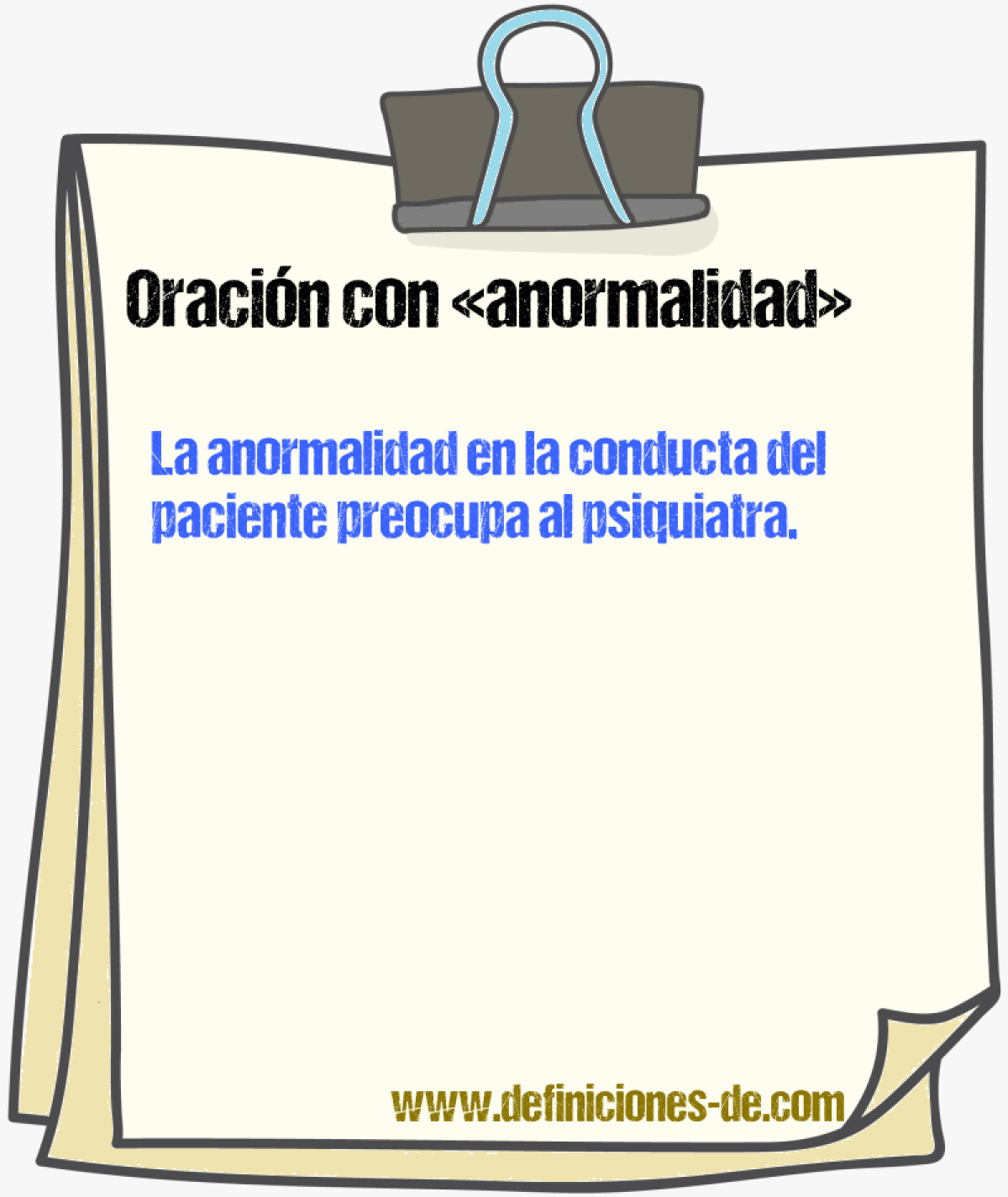 Ejemplos de oraciones con anormalidad