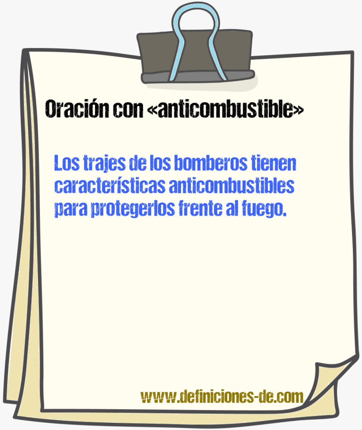 Ejemplos de oraciones con anticombustible