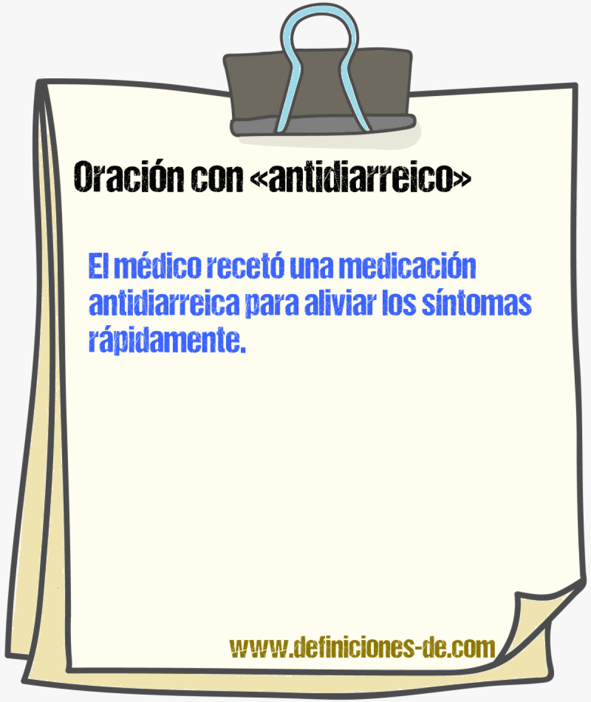 Ejemplos de oraciones con antidiarreico