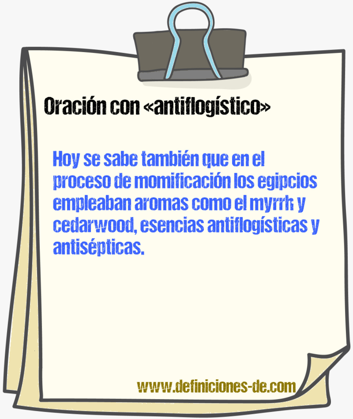 Ejemplos de oraciones con antiflogstico