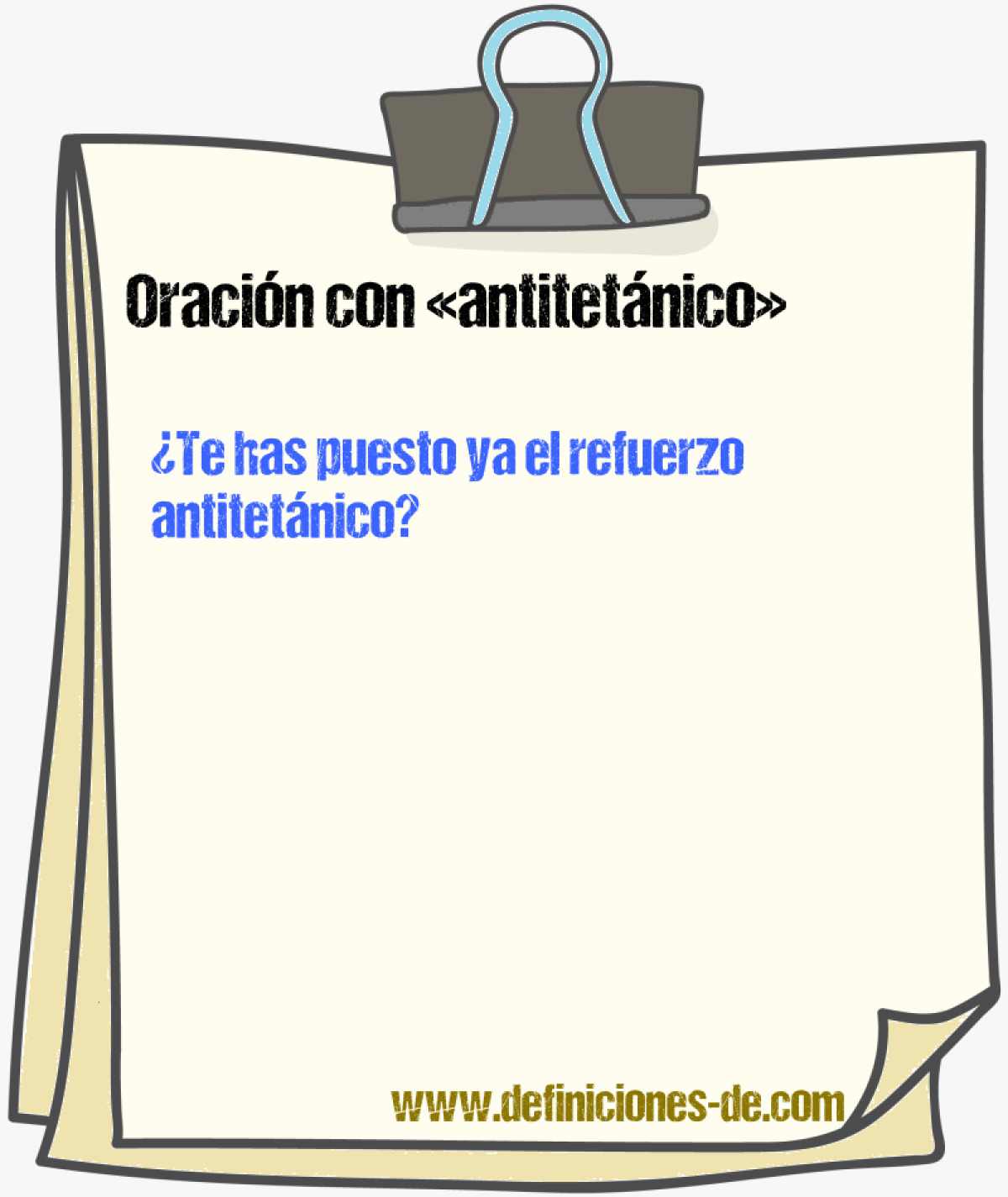 Ejemplos de oraciones con antitetnico