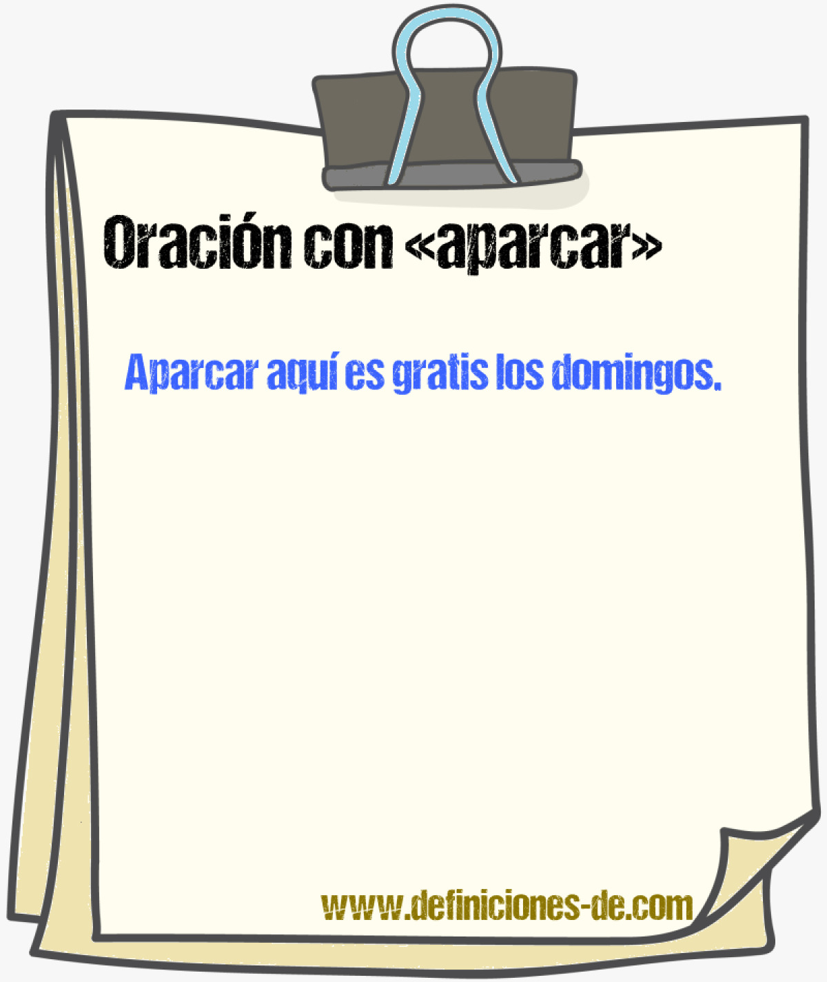 Ejemplos de oraciones con aparcar