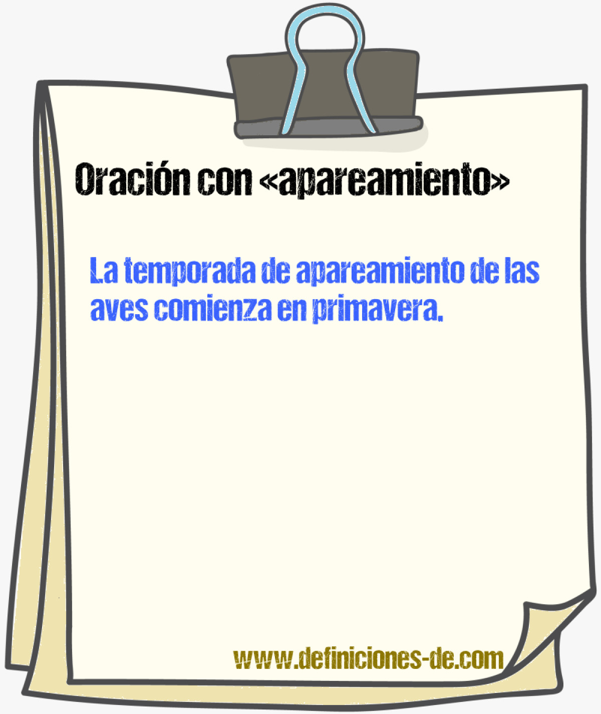 Ejemplos de oraciones con apareamiento