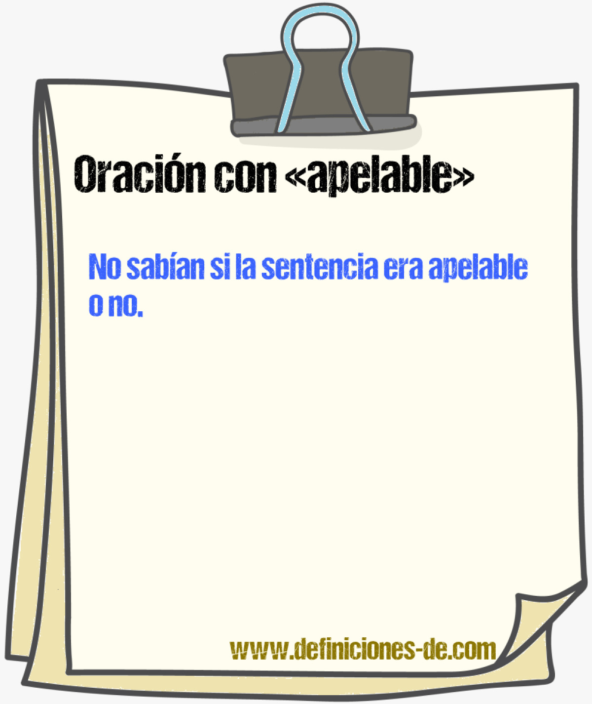 Ejemplos de oraciones con apelable