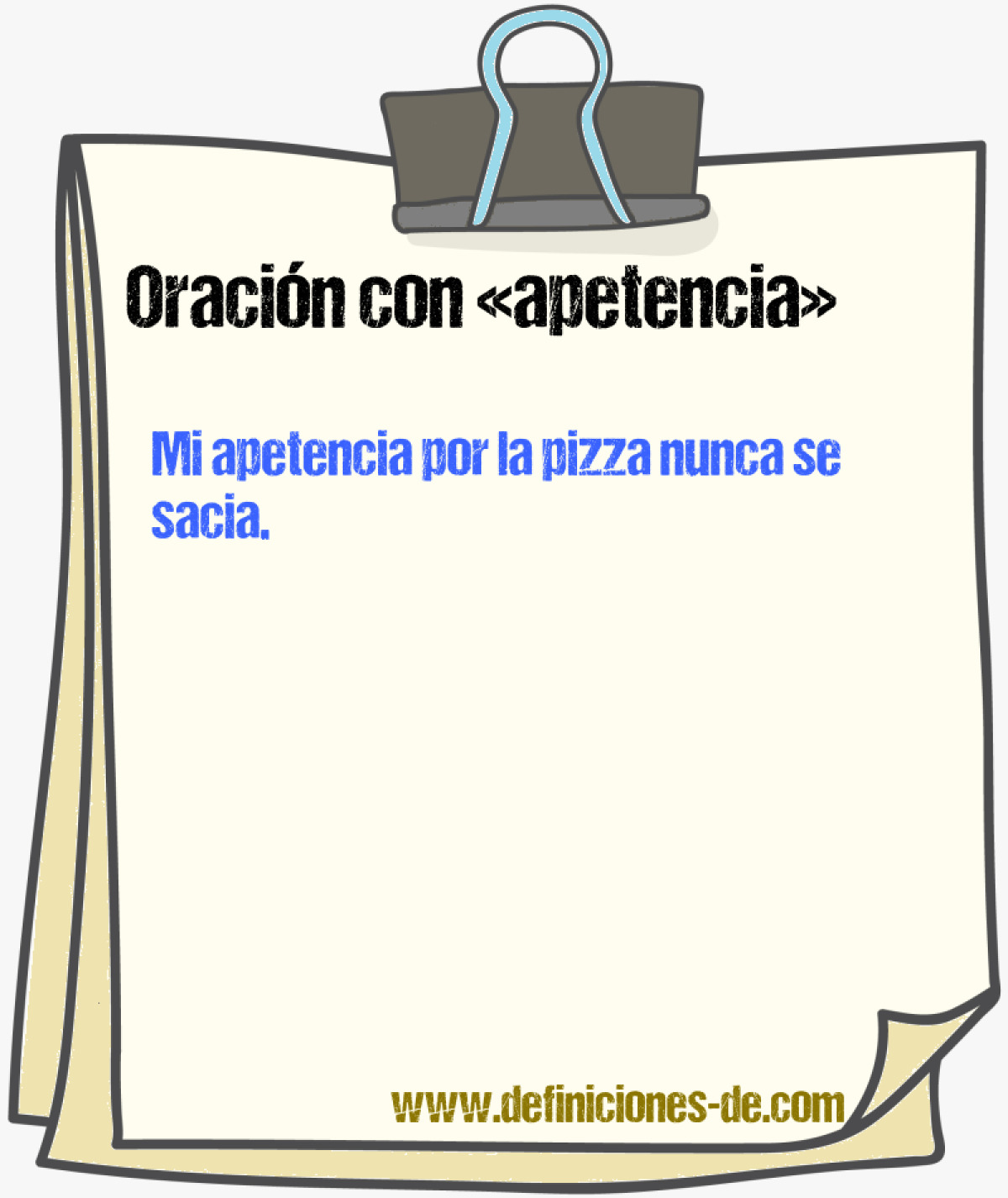 Ejemplos de oraciones con apetencia