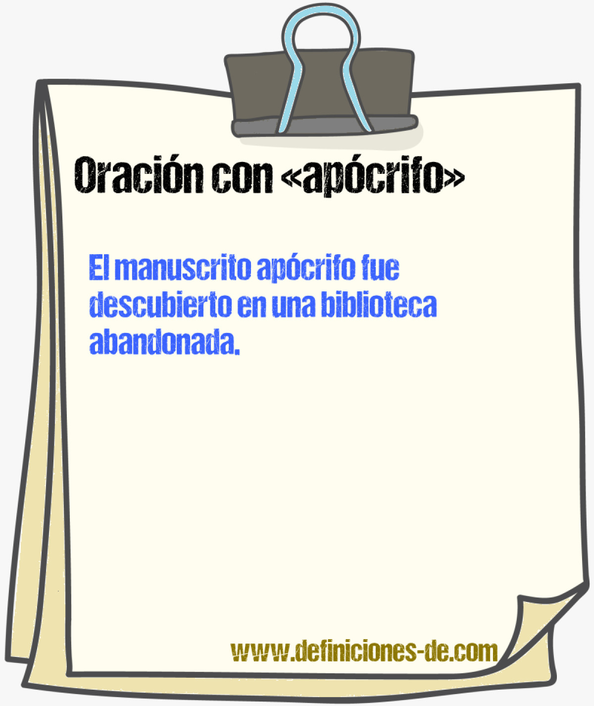 Ejemplos de oraciones con apcrifo