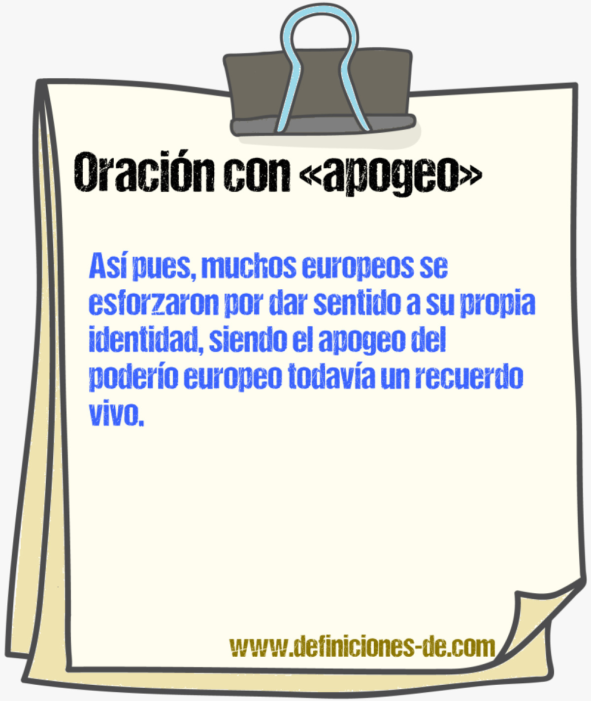 Ejemplos de oraciones con apogeo