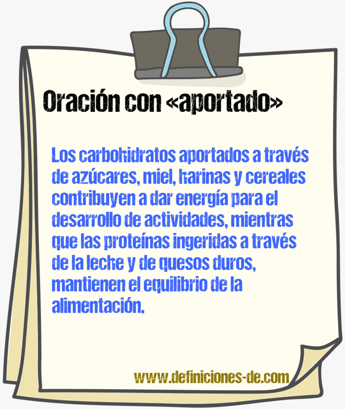 Ejemplos de oraciones con aportado