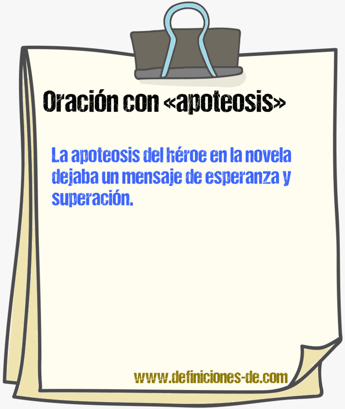 Ejemplos de oraciones con apoteosis