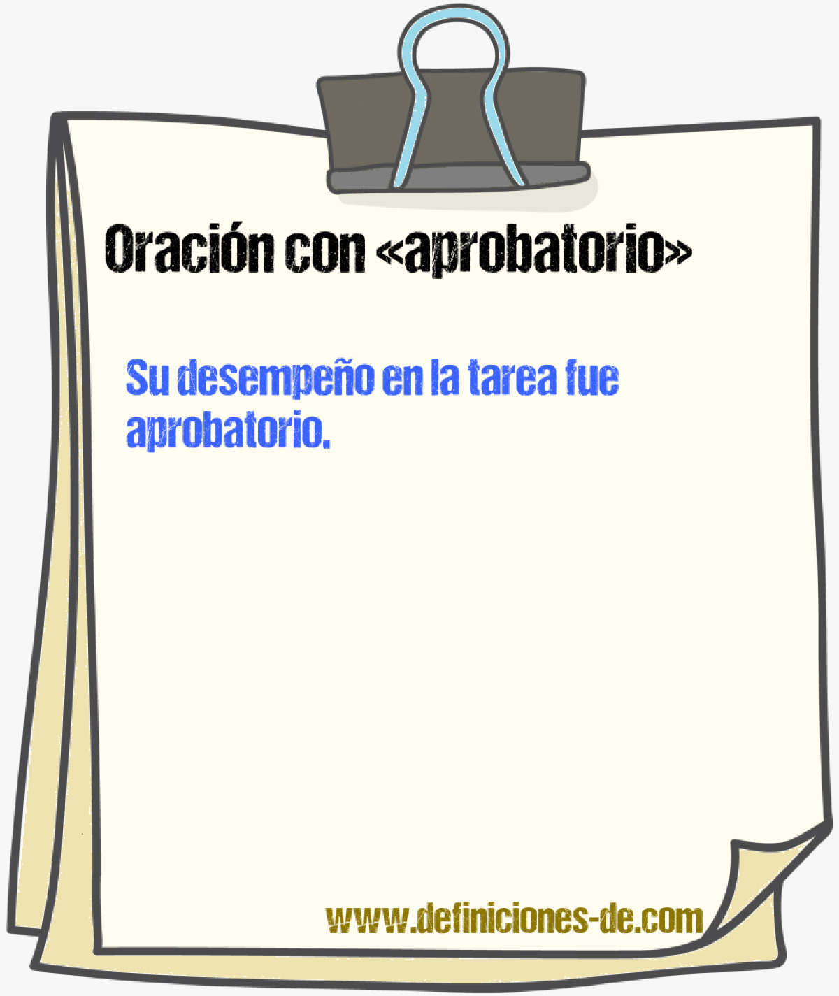 Ejemplos de oraciones con aprobatorio