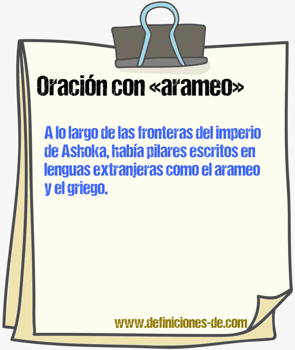 Ejemplos de oraciones con arameo