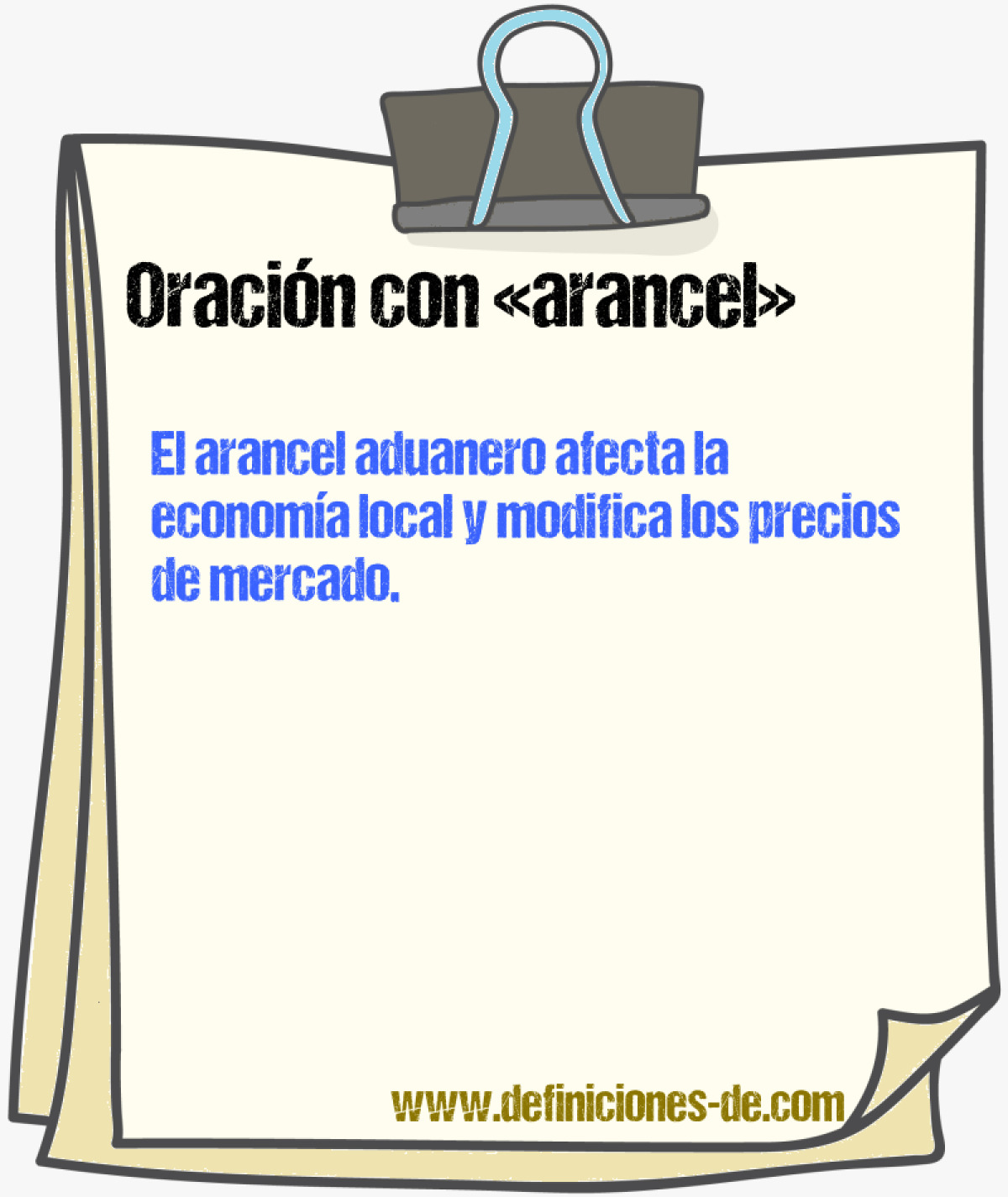 Ejemplos de oraciones con arancel