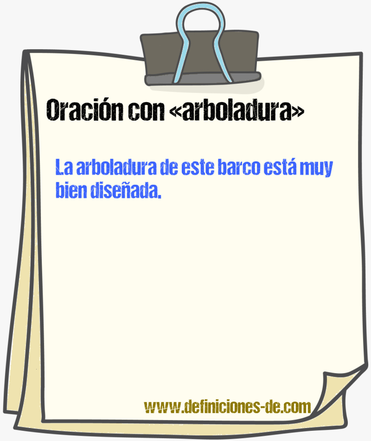 Ejemplos de oraciones con arboladura