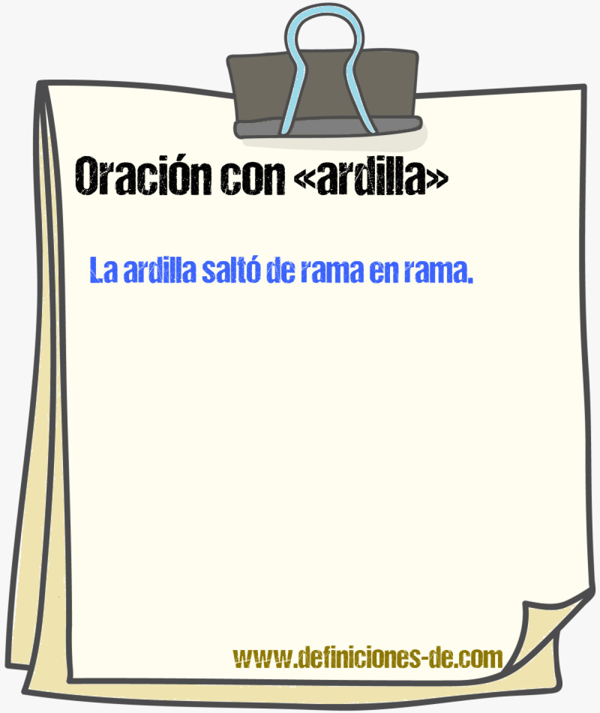 Ejemplos de oraciones con ardilla