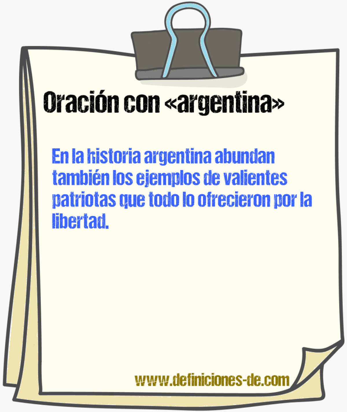 Ejemplos de oraciones con argentina