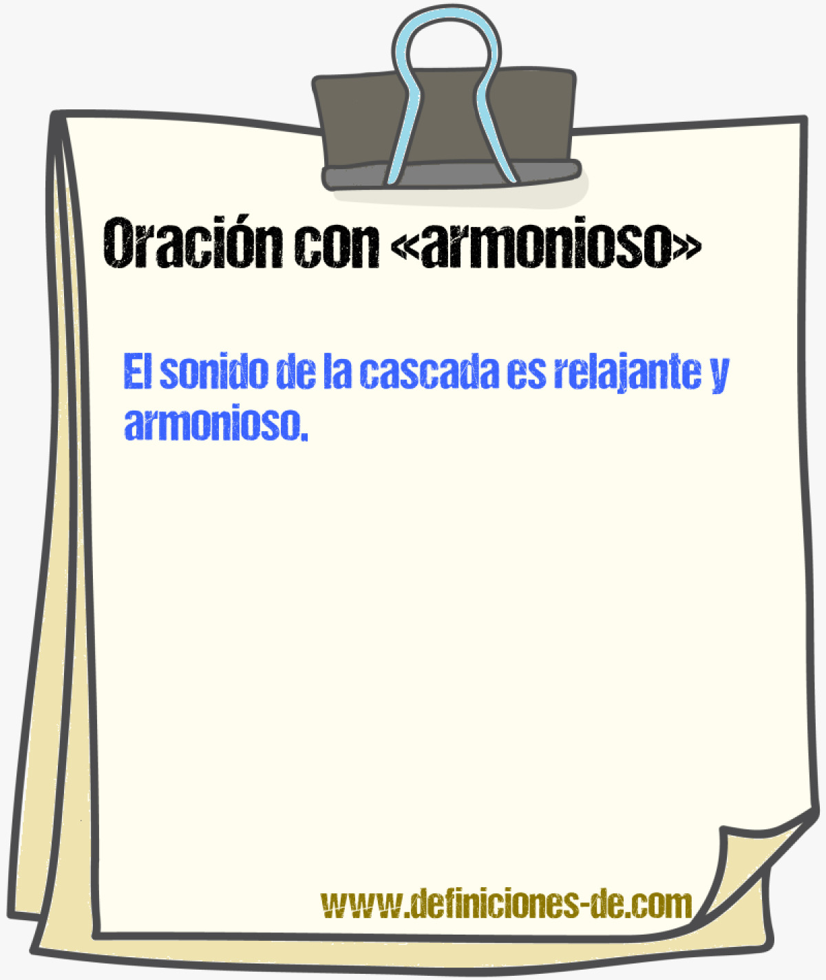 Ejemplos de oraciones con armonioso