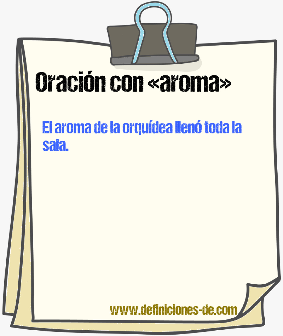 Ejemplos de oraciones con aroma