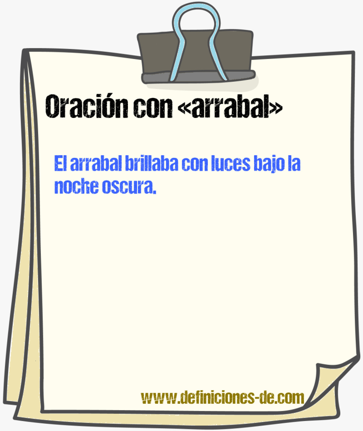 Ejemplos de oraciones con arrabal