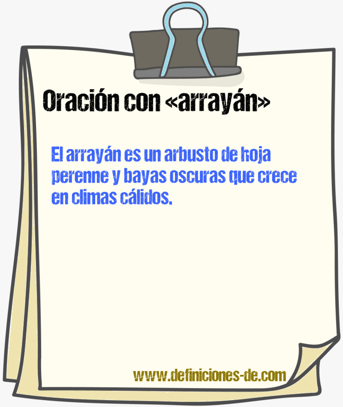 Ejemplos de oraciones con arrayn