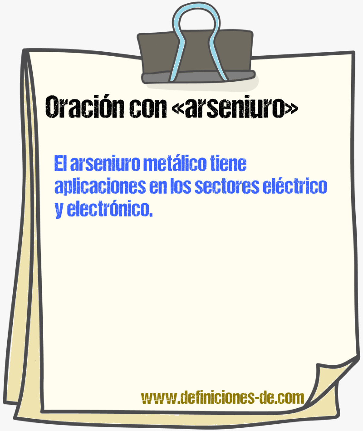 Ejemplos de oraciones con arseniuro