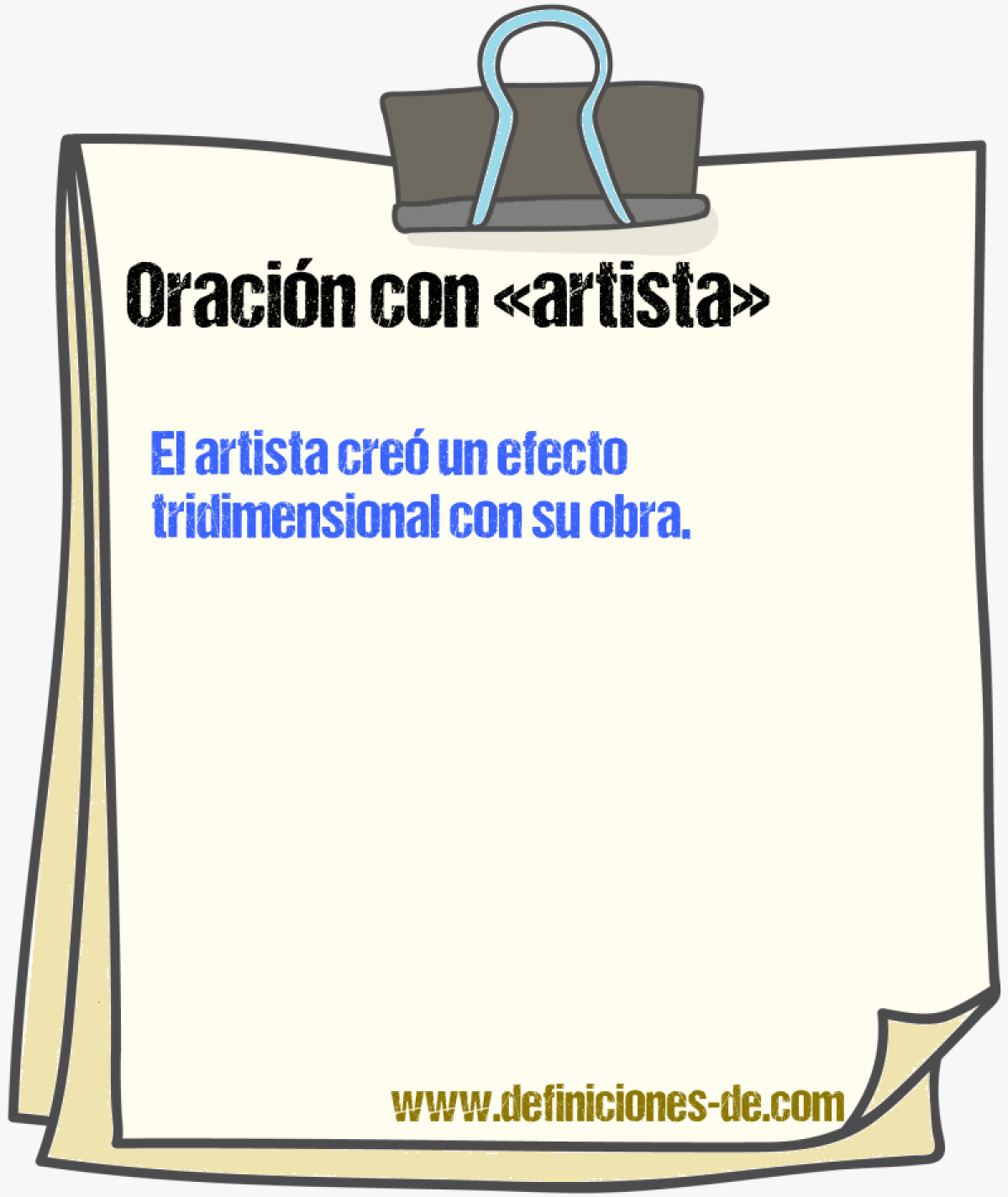 Ejemplos de oraciones con artista