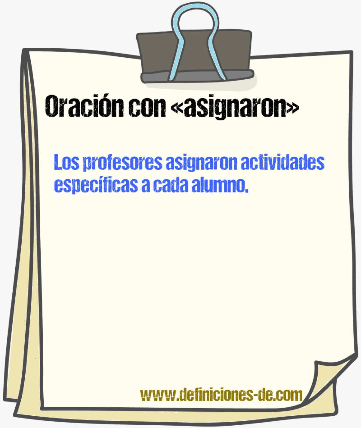 Ejemplos de oraciones con asignaron
