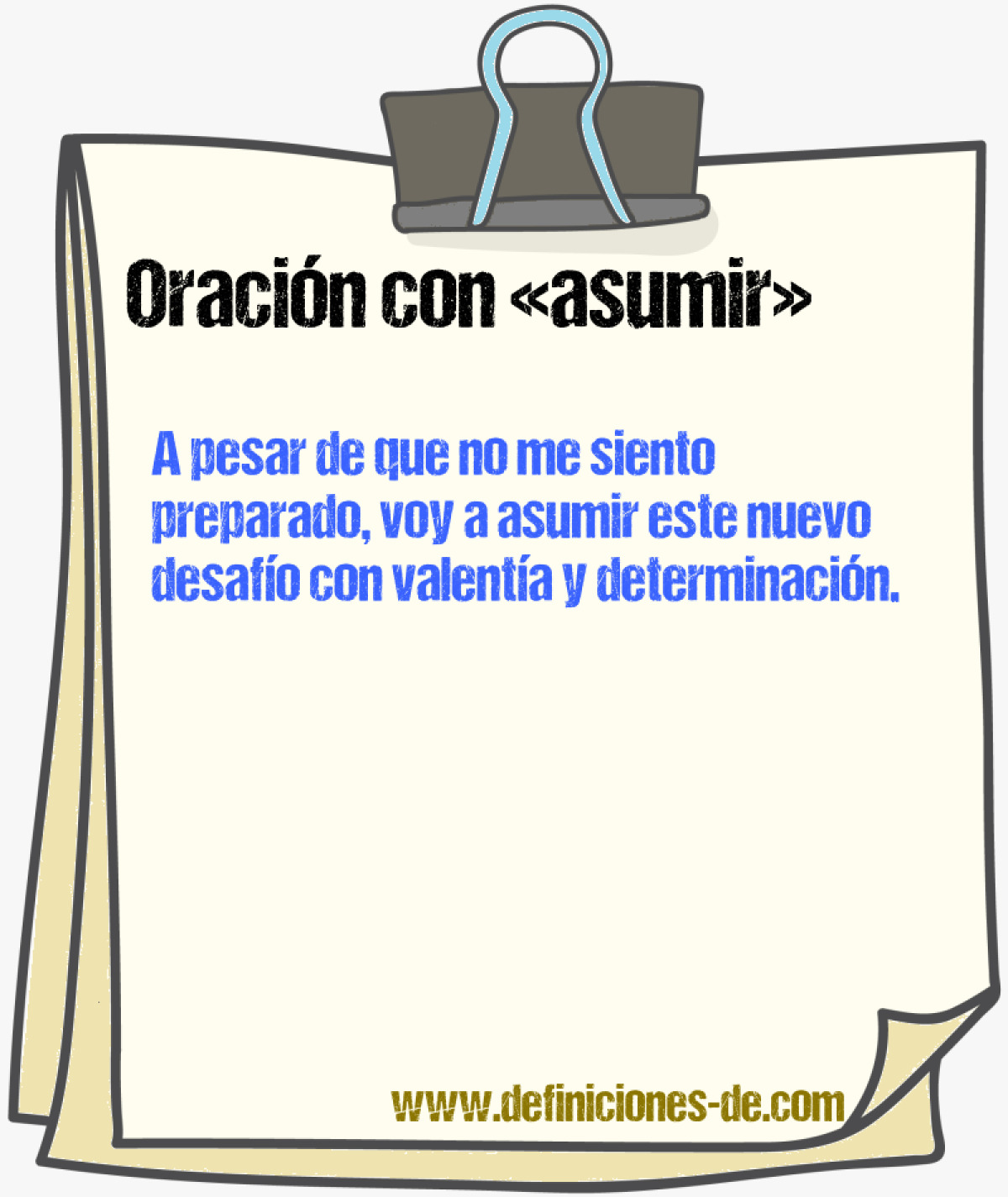 Ejemplos de oraciones con asumir