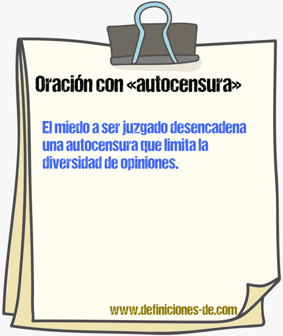 Ejemplos de oraciones con autocensura