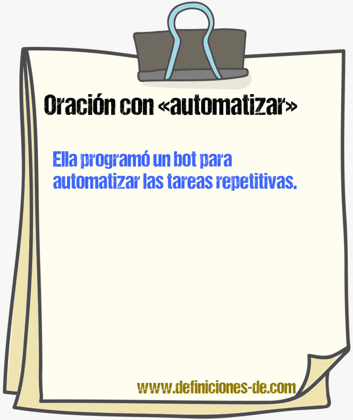 Ejemplos de oraciones con automatizar