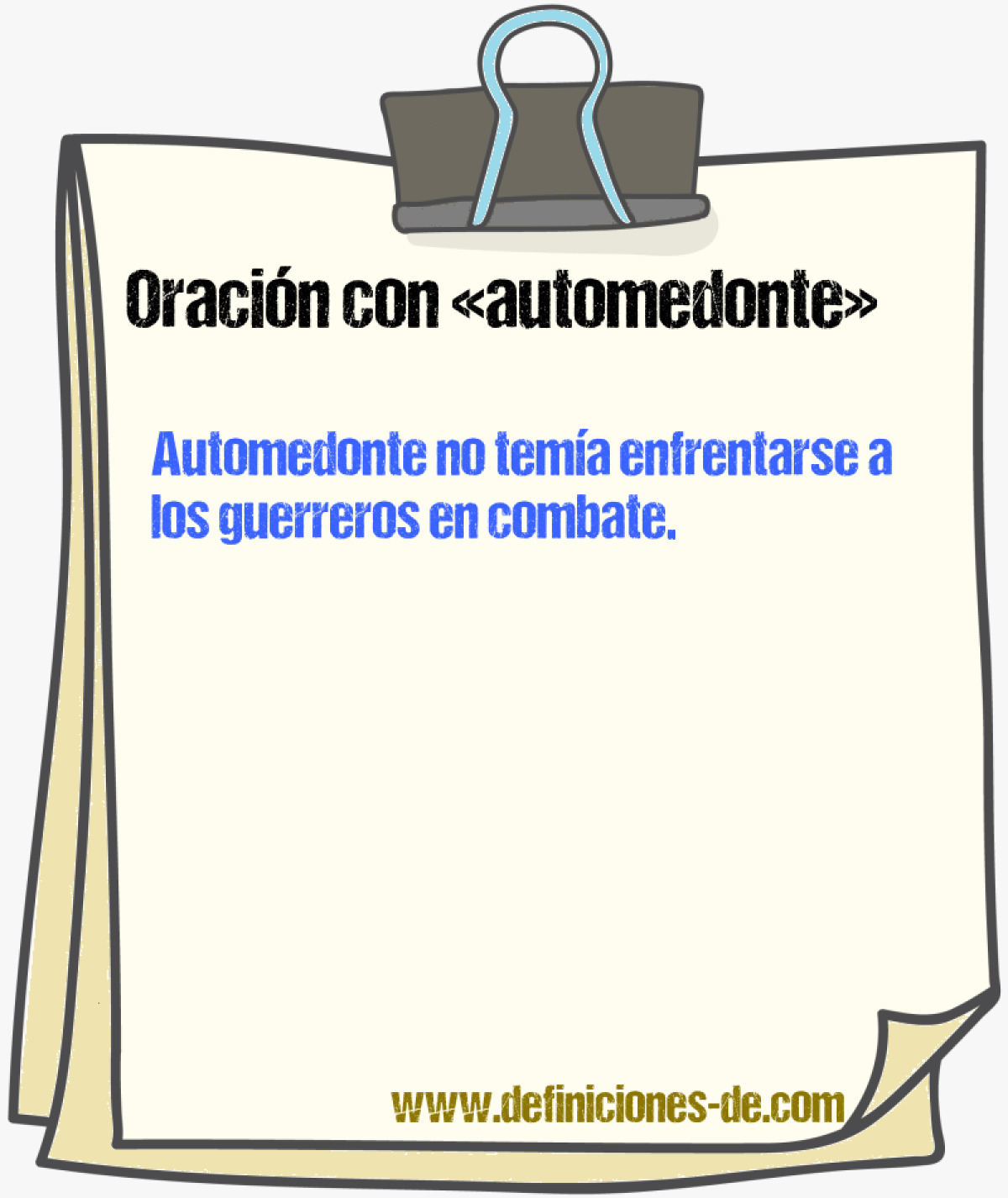 Ejemplos de oraciones con automedonte