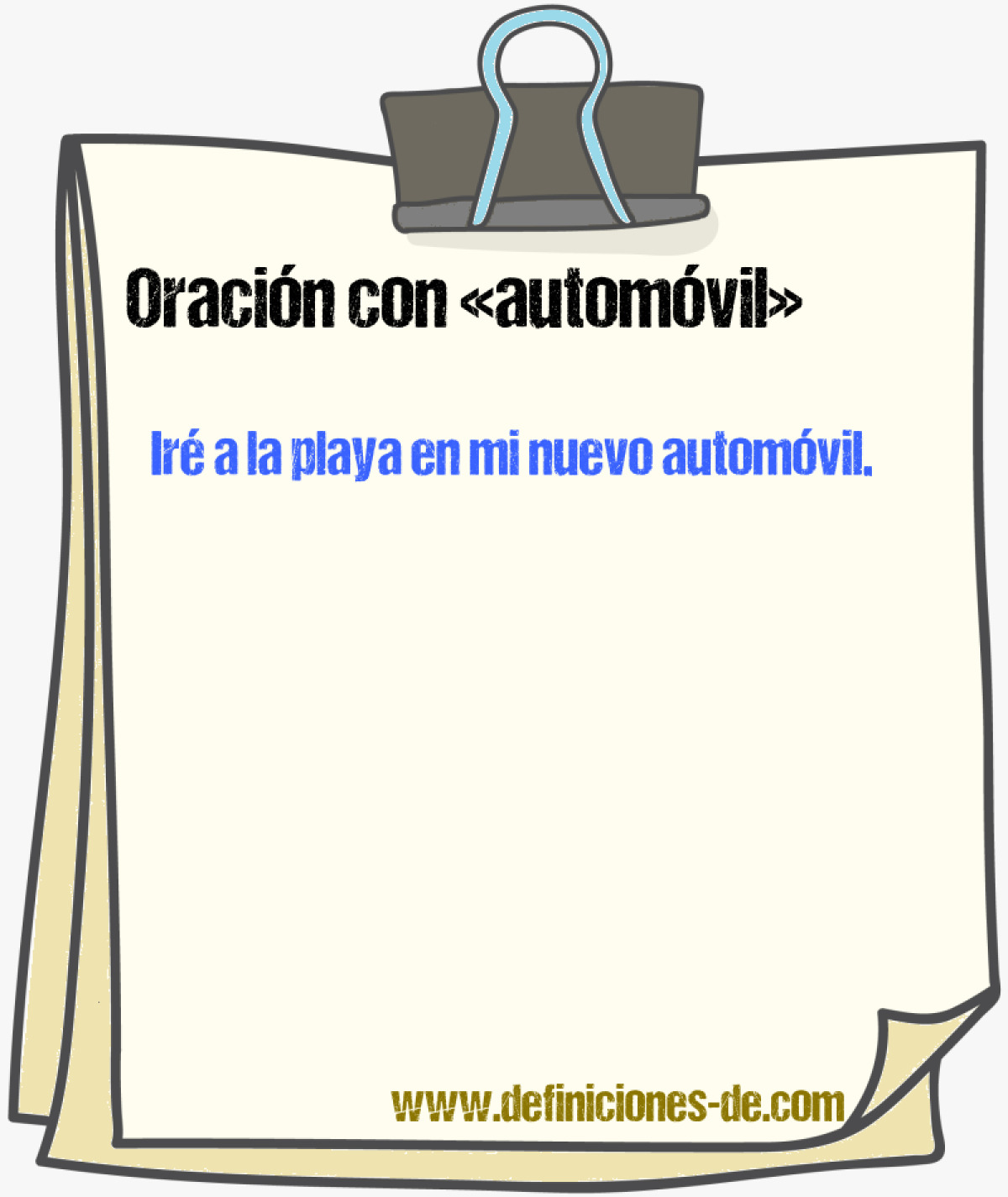 Ejemplos de oraciones con automvil