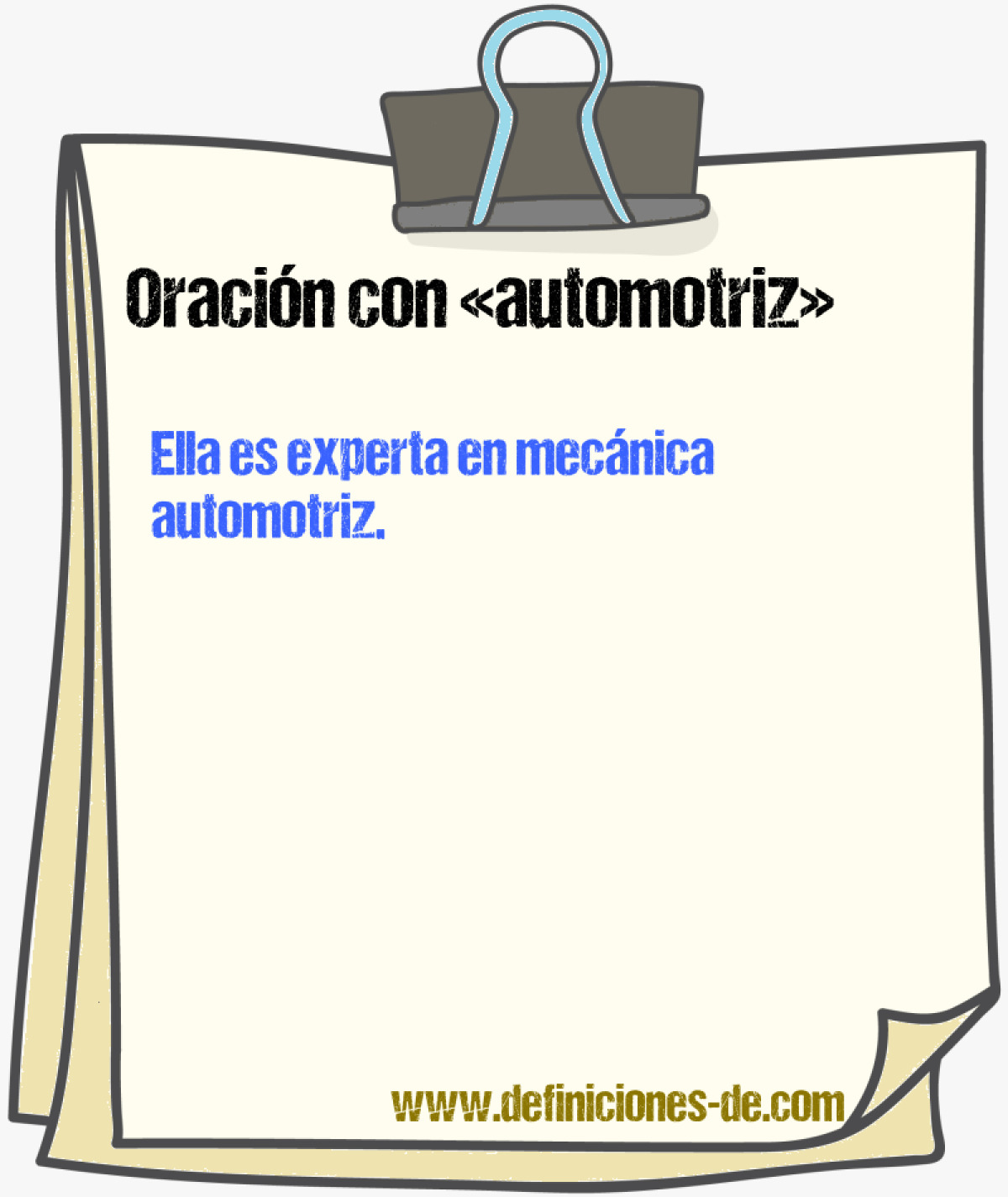 Ejemplos de oraciones con automotriz