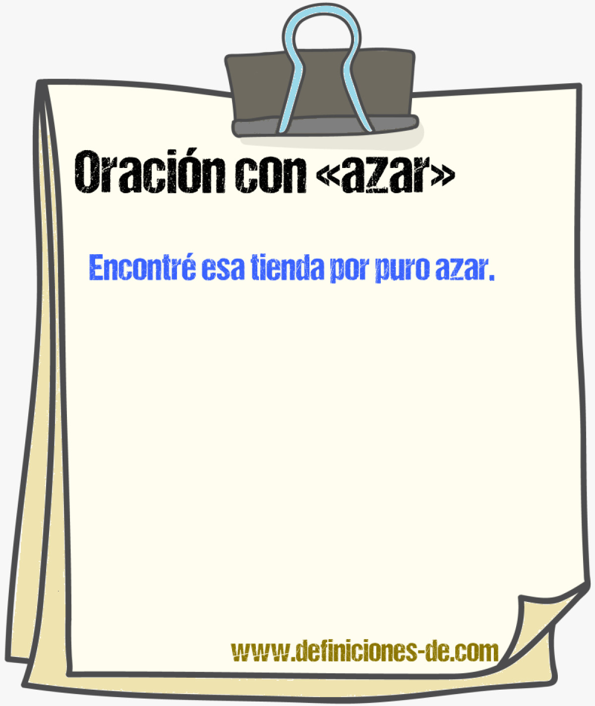 Ejemplos de oraciones con azar