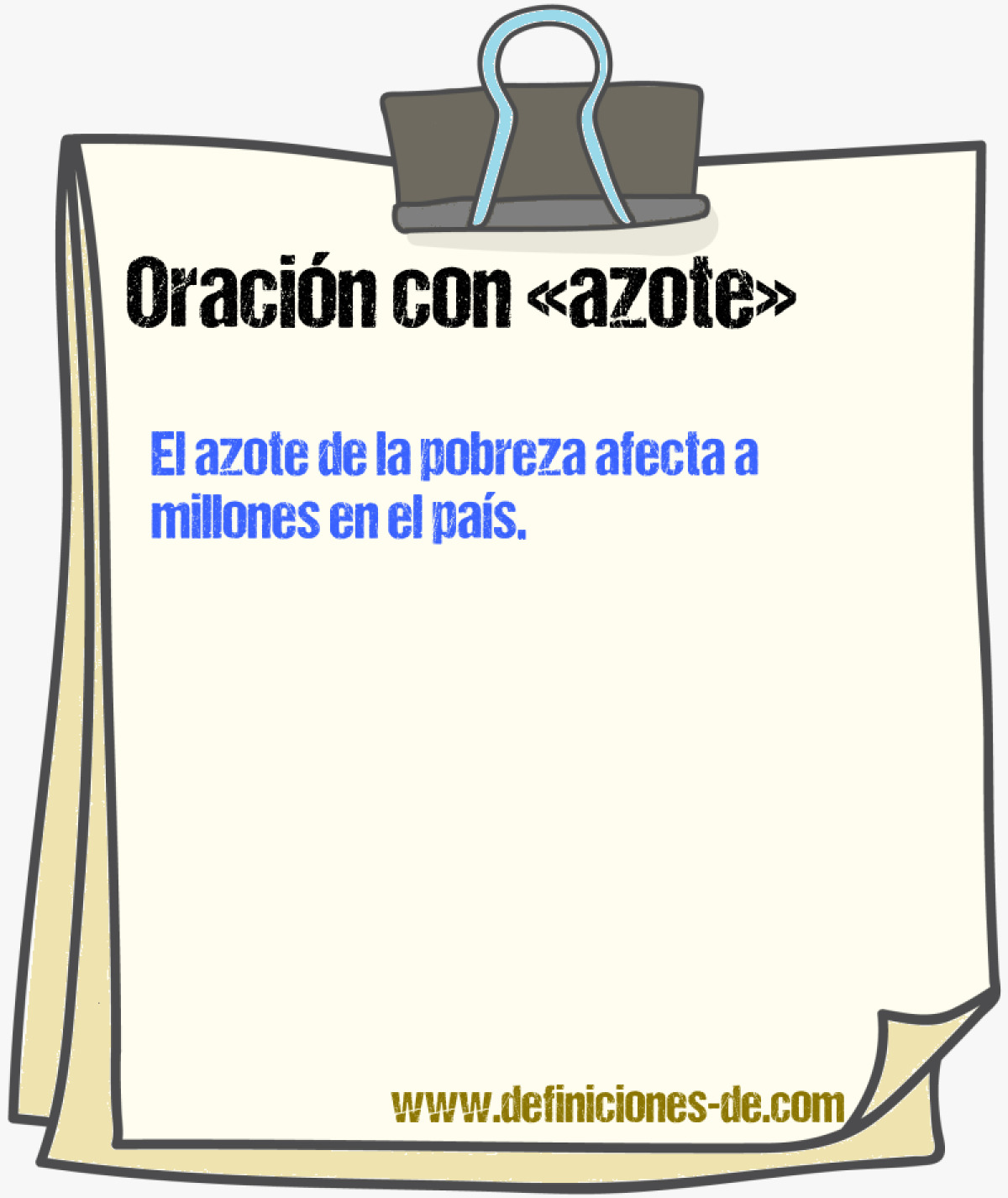 Ejemplos de oraciones con azote