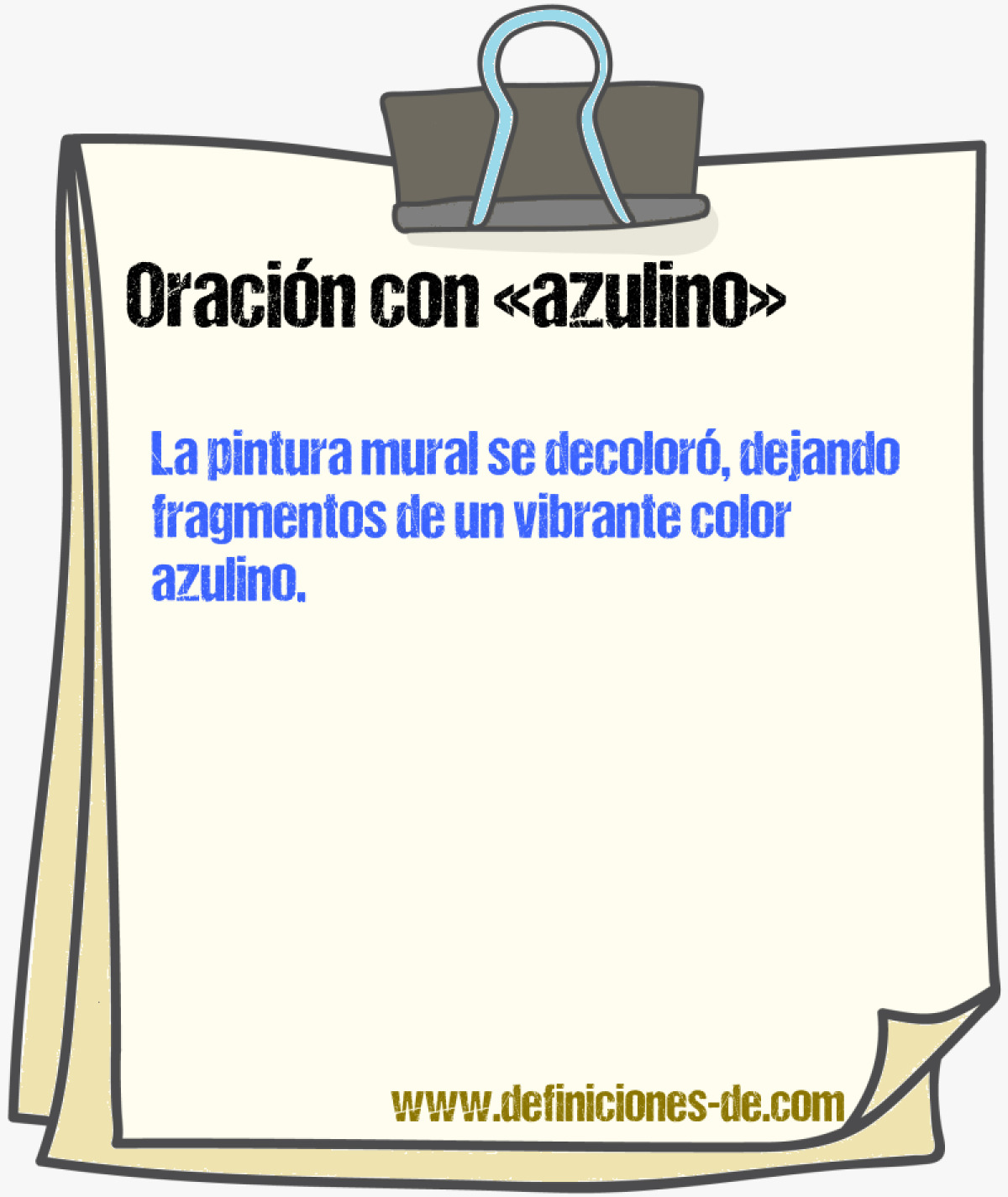 Ejemplos de oraciones con azulino