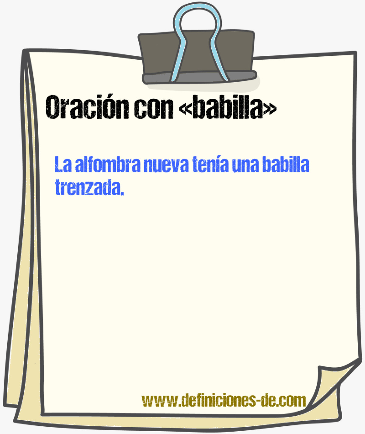 Ejemplos de oraciones con babilla