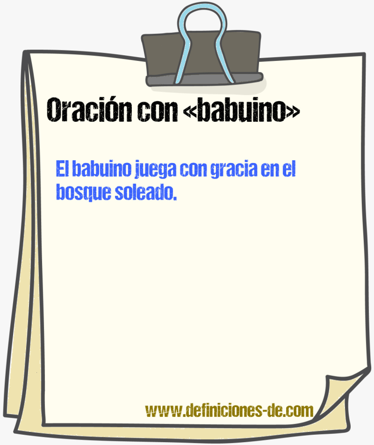 Ejemplos de oraciones con babuino