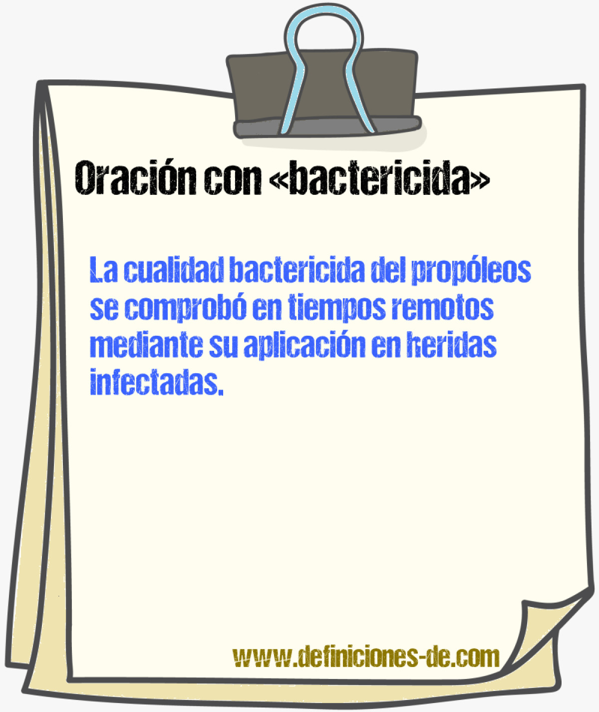 Ejemplos de oraciones con bactericida
