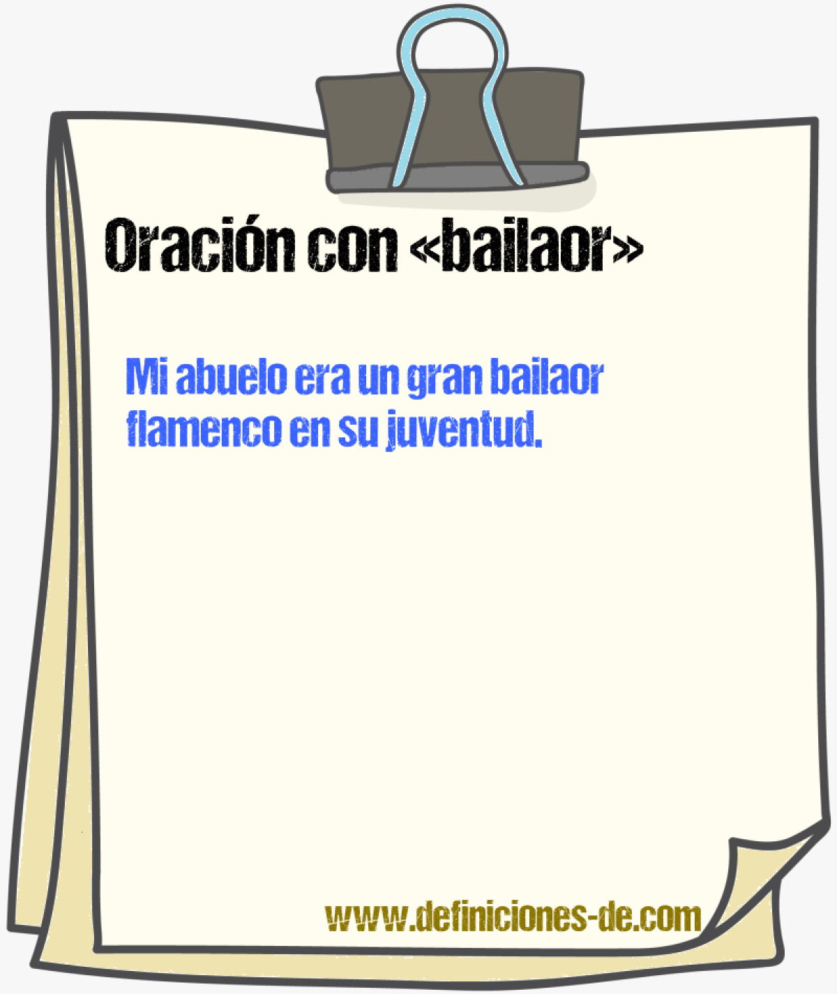 Ejemplos de oraciones con bailaor